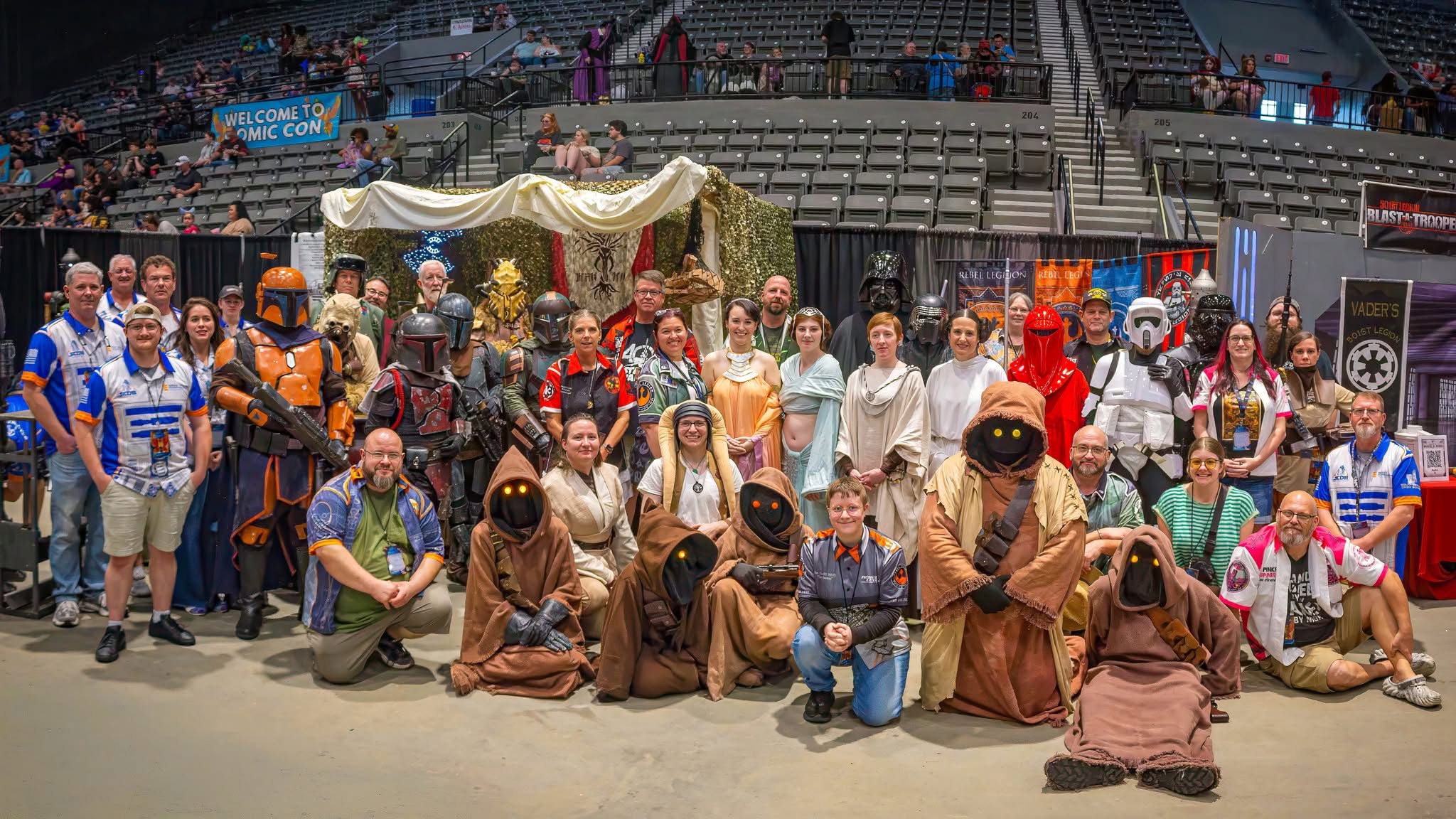 Outer Rim Event transmission incoming

One of our members attended Mississippi Comic Con - June 26-28th, 2026 along side 501st Mississippi Rancor Raiders Garrison , @chenataabase , South Central Droid Builders Fan Club , @veshok_clan, @dagobah_base , Bast Alpha Garrison , and @ar501st .

The group raise $2,693 for Make-a-wish Mississippi

DS-18275

 #StarkillerGarrison #givingbackfeelsgood #501st #BadGuysDoingGood #BadGirlsDoingGreat #RebelLegion #droidbuilders #mandalorianmercs #makeawishmississippi #MTFBWY #volunteersmakeadifference #starwarsfan