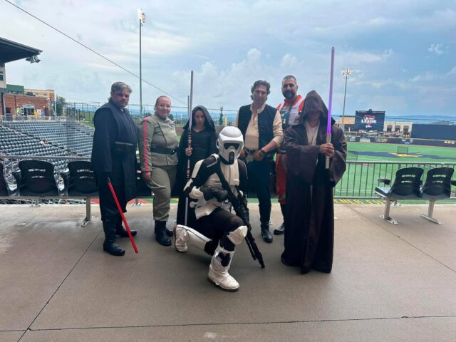 Outer Rim Event Transmission incoming

One of our members attended The Black Bears Star Wars night on July 11th 2026 in West Virginia along side @501stgarrisoncorellia 

TB-99920

Good Job Troopers!

 #StarkillerGarrison #MTFBWY #trooping #BadGuysDoingGood #BadGirlsDoingGreat #starwarsbaseball #starwars