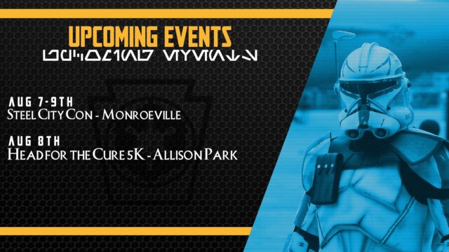 Will we see you this weekend? We hope so and would love to see any pictures you take at the event! Be sure to tag us!

 #StarkillerGarrison #MTFBWY #trooping #starwars #BadGuysDoingGood #BadGirlsDoingGreat #steelcitycon #headforthecure @steelcitycomiccon