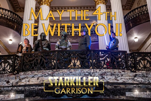 From all of us in Starkiller Garrison.... May the Fourth Be With You!

 #StarkillerGarrison #BadGirlsDoingGreat #RebelLegion #MTFBWY #trooping #official501st #volunteersmakeadifference #themandaloriancosplay #themandalorian #dindjarinandgrogu #dindjarincosplay #dindjarin #mandaloriancostume #mandalorian #starwarsfan #starwars #BadGuysDoingGood #501st #501stlegion #imperialofficerscorps #bountyhuntersguilddetachment