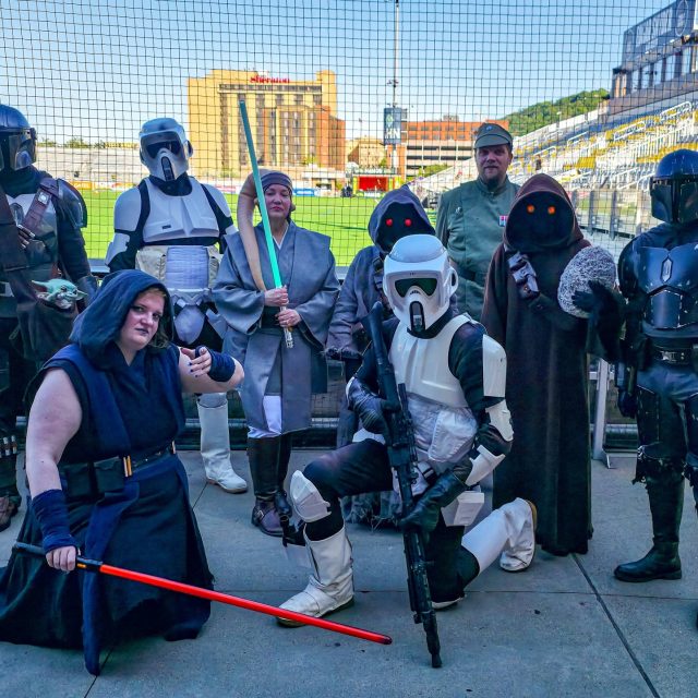 The second event from last week was with the Riverhounds for their Star Wars night!
We had another really good turn out with the River Hounds winning their game 2-0!

 #trooping #BadGirlsDoingGreat #BadGuysDoingGood #starwarsfan #starwars #501st #StarkillerGarrison #official501st