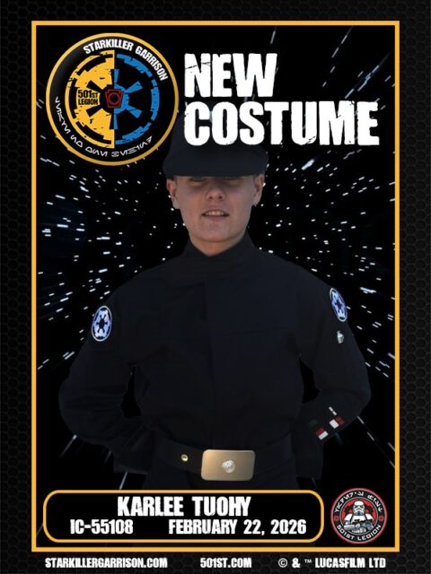 ** New Costumes**

We would like to congratulate Karlee T (IC/TB 55108) on not one but two approvals. Both working on the decks of the death star with her knowledge as Imperial Bridge Crew (IC) and the speed and accuracy in ROTJ Scout Trooper (TB)  armor. 

The Empire commends your continuous support! 

Imperial Officer Corps 
501st Pathfinder Detachment 
#StarkillerGarrison #BadBatch #Crosshair #NewMemberAlert #JoinTheEmpire #StarWarsCostuming #ThisIsTheWay #501stLegion #badguysdoinggood #StarWars #pittsburgh #BadGirlsDoingGreat #MTFBWY #official501st #volunteersmakeadifference #starkillersfall