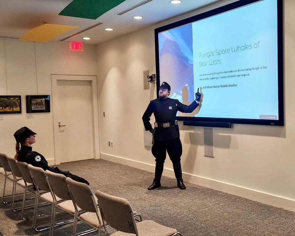 Our reserve pilots also have to learn about the many things that are in space. Sometimes that includes getting a run down about space whales from an officer. Who knew that the death star holds this much knowledge. 

Happy World book Day!

#StarkillerGarrison #501stLegion #StarWarsCosplay #StarWarsCostuming #ThisIsTheWay #badguysdoinggood #StarWars #BadGirlsDoingGreat #MTFBWY #official501st #volunteersmakeadifference #flagshipeclipsedetachment 
501st Legion Jolly Roger Squadron Imperial Officer Corps