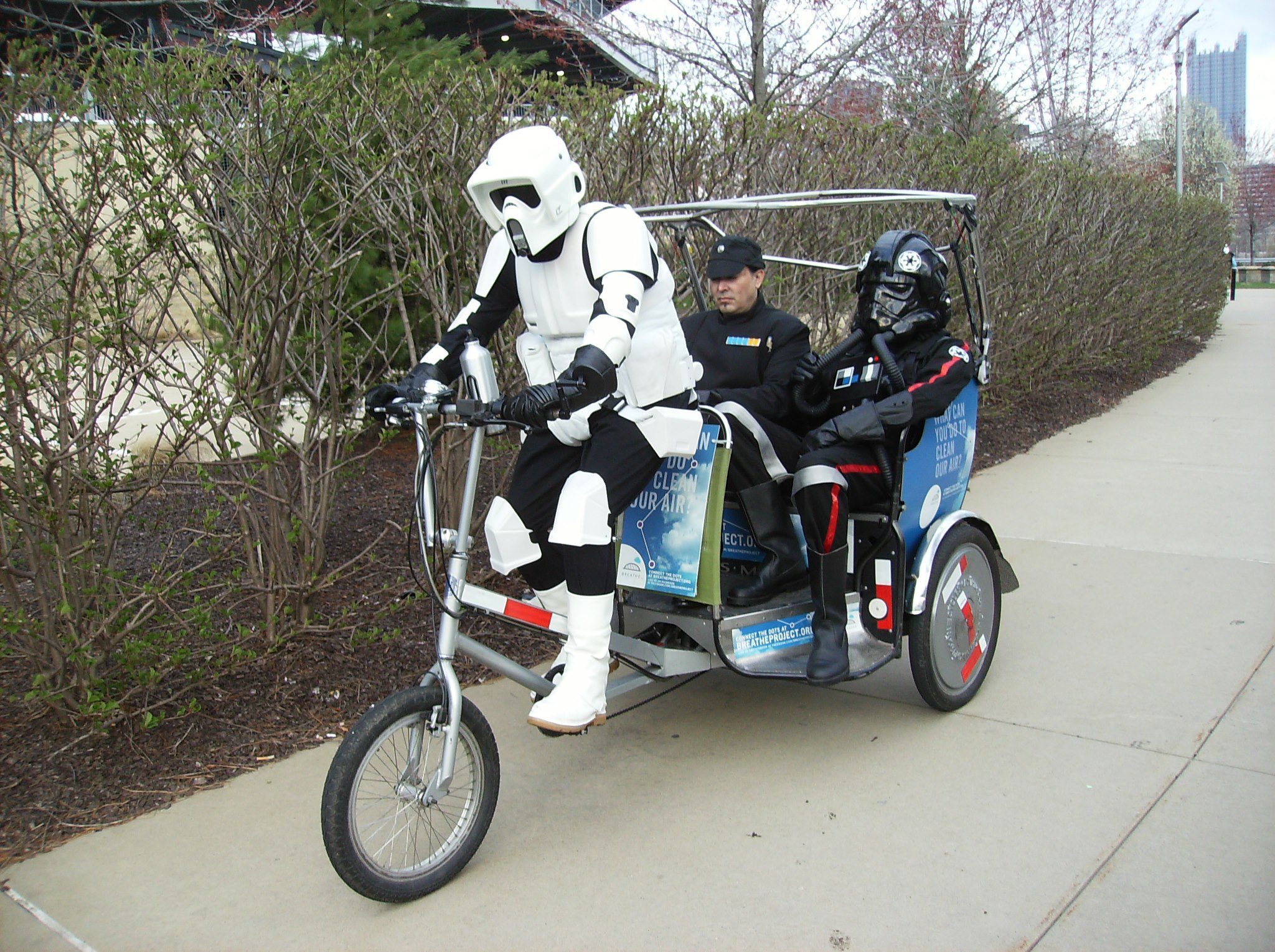 Doesn't matter which kind of "bike" you choose, riding in style is a must when you ride your bike to work.

 #StarkillerGarrison #vader #volunteersmakeadifference #starwarsfan #BadGuysDoingGood #501st #rideyourbiketoworkmonth #rideyourbiketowork